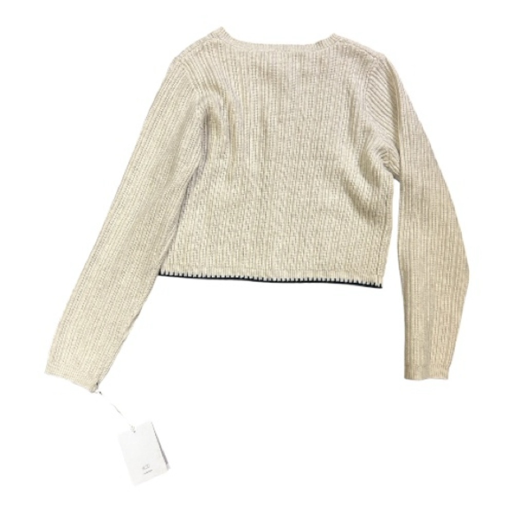 NWT Song of Style By Aimee Song Cream Cardigan with Black Trim Size Large - Picture 2 of 5